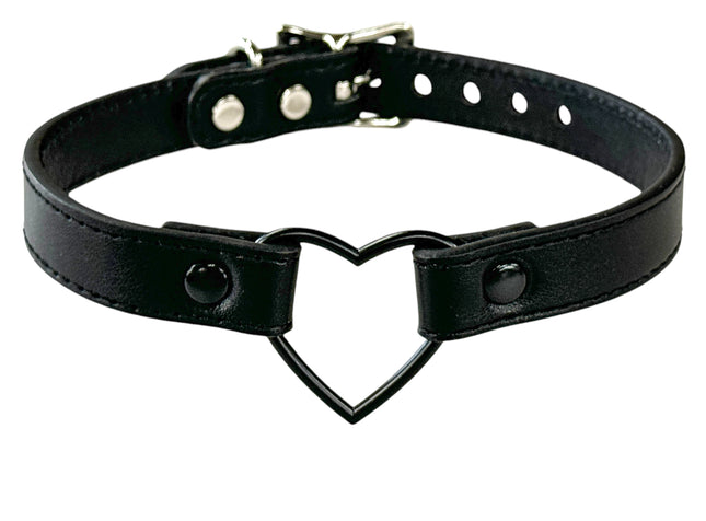 FC223M-BS VEGAN BLACK HEART RING VEGAN COLOR