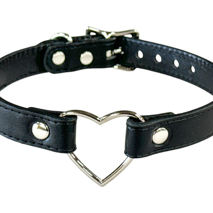FC223M-BS VEGAN BLACK HEART RING VEGAN COLOR