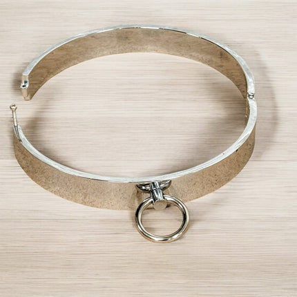 CK129SS FULL METAL STAINLESS STEEL LOCKING COLLAR BDSM