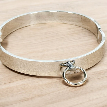 CK129SS FULL METAL STAINLESS STEEL LOCKING COLLAR BDSM