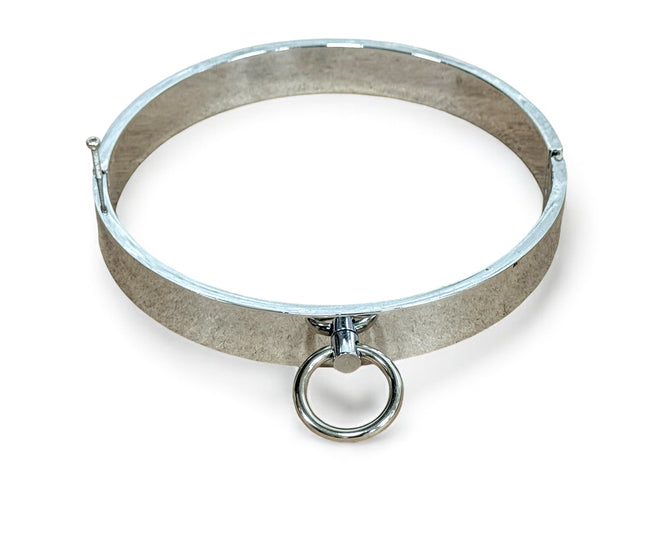 CK129SS FULL METAL STAINLESS STEEL LOCKING COLLAR BDSM