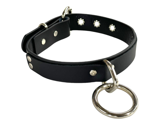 CK103  LARGE RING BONDAGE CHOKER