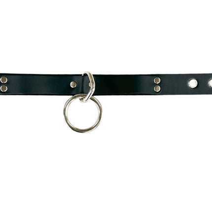 CK103  LARGE RING BONDAGE CHOKER