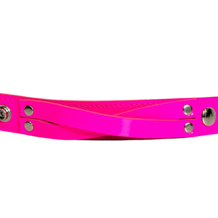 BC501P  PATENT CROSS STRAP  BRACELET