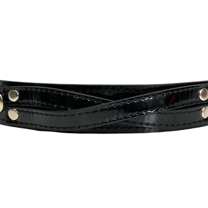 BC501P  PATENT CROSS STRAP  BRACELET