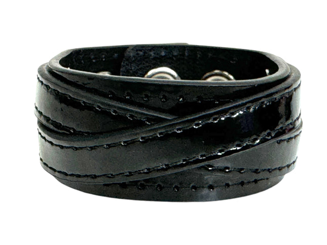 BC501P  PATENT CROSS STRAP  BRACELET