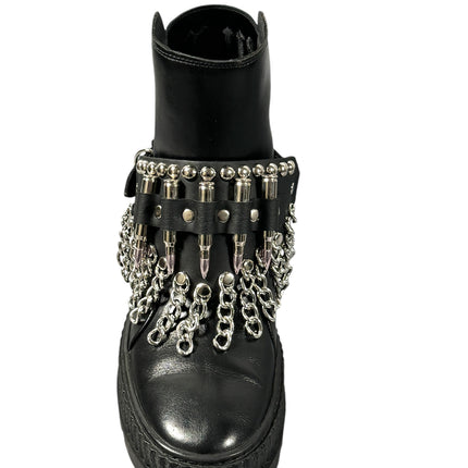 BS109NIC-NIC  BULLET CHAIN ROUND STUDDED BOOTSTRAP