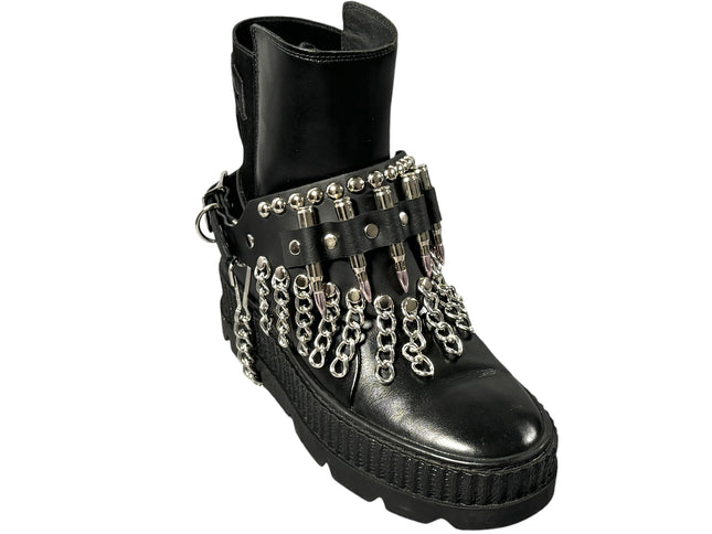 BS109NIC-NIC  BULLET CHAIN ROUND STUDDED BOOTSTRAP