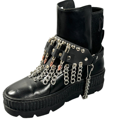 BS109NIC-COP  REAL BULLET CHAIN ROUND STUDDED BOOTSTRAP