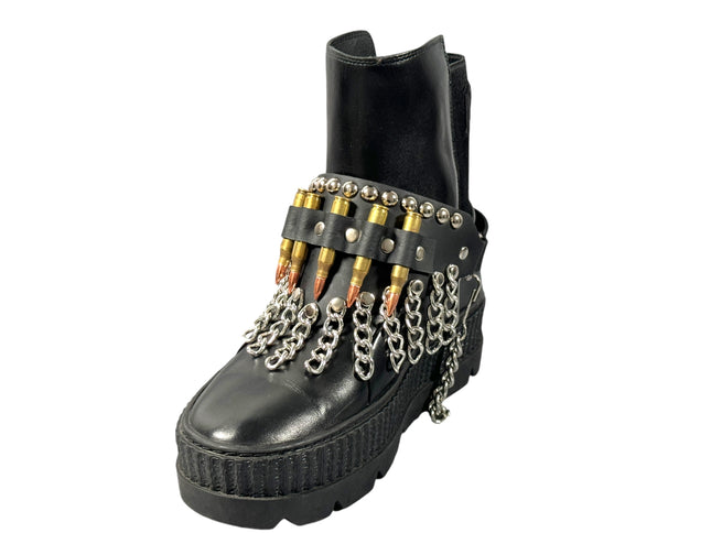 BS109BRS  BULLET CHAIN ROUND STUDDED BOOTSTRAP