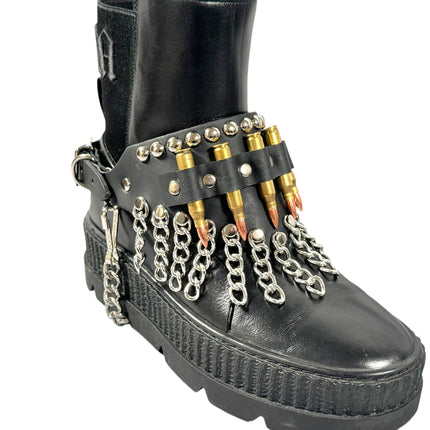 BS109BRS  BULLET CHAIN ROUND STUDDED BOOTSTRAP