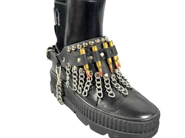 BS109BRS  BULLET CHAIN ROUND STUDDED BOOTSTRAP