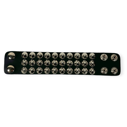 LARGE 1/2" ROUND CONICAL STUDDED BRACELET