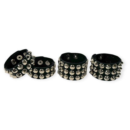 LARGE 1/2" ROUND CONICAL STUDDED BRACELET