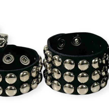LARGE 1/2" ROUND CONICAL STUDDED BRACELET