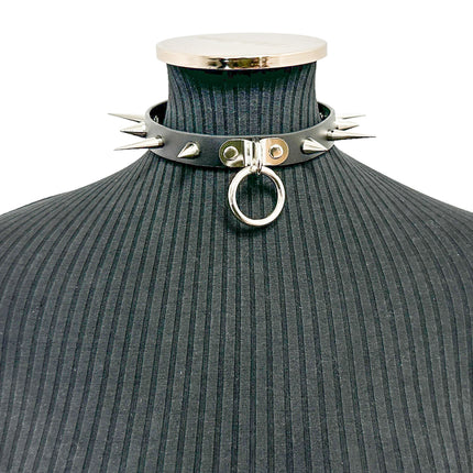 FCK640 CONE SPIKE BONDAGE CHOKER 3/4" WIDE
