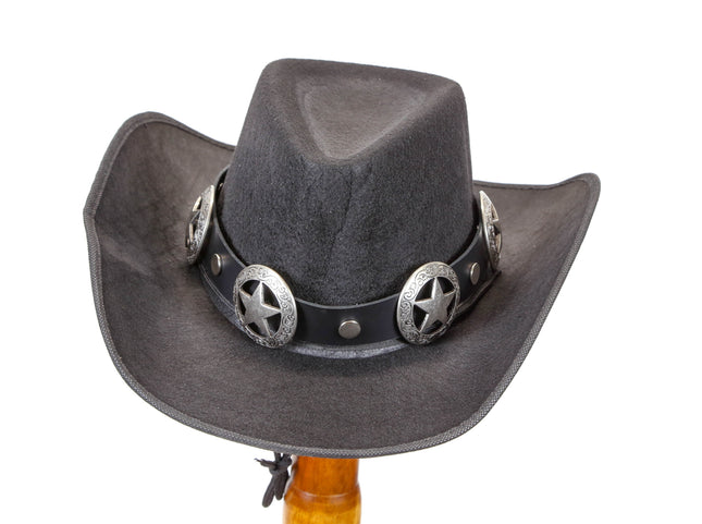 HTB204 STAR CONCHO WITH RIVET HAT BAND