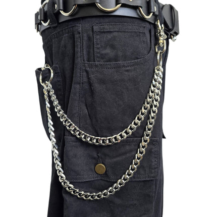 KC200DC DOUBLE CUBAN CHIAIN  KEY CHAIN 24"