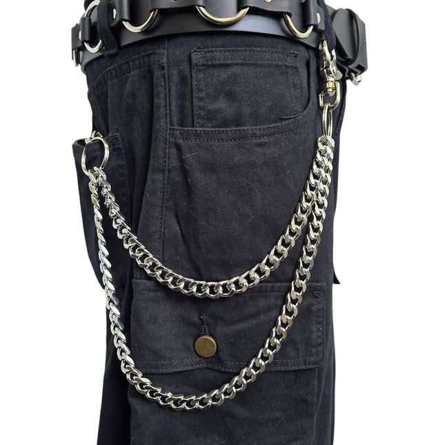 KC200DC DOUBLE CUBAN CHIAIN  KEY CHAIN 24"