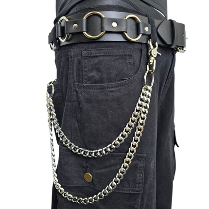 KC200DC DOUBLE CUBAN CHIAIN  KEY CHAIN 24"