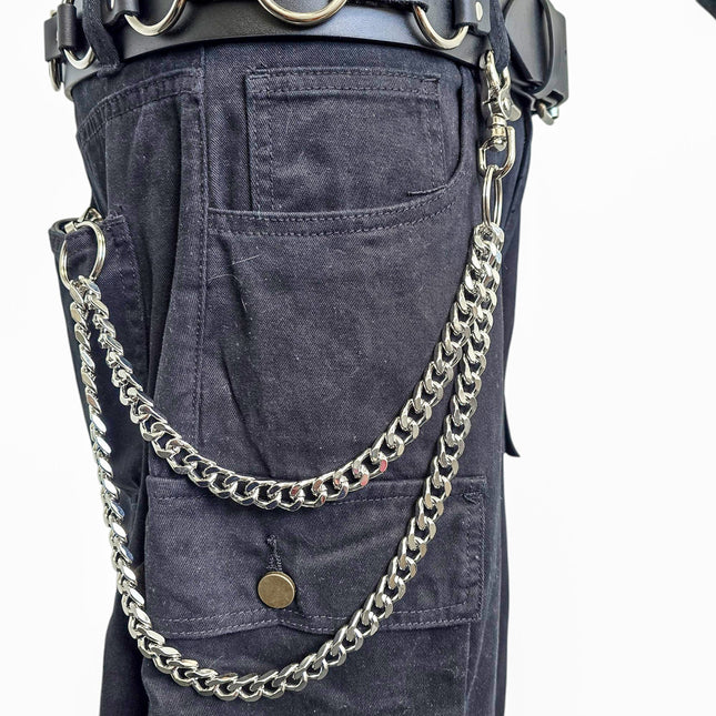 KC200DC DOUBLE CUBAN CHIAIN  KEY CHAIN 24"