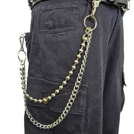 KC200RB DOUBLE REGULAR/ BALL  STEEL CHIAIN  KEY CHAIN 24"