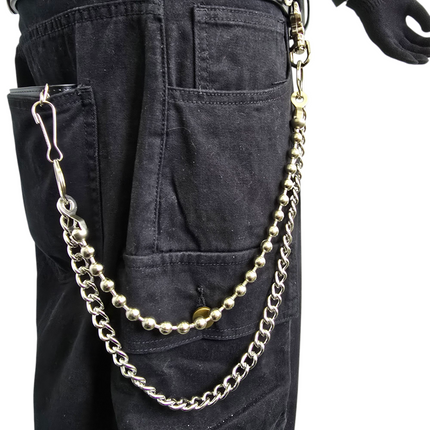 KC200RB DOUBLE REGULAR/ BALL  STEEL CHIAIN  KEY CHAIN 24"