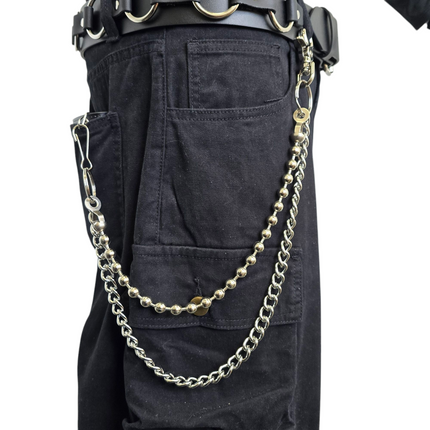 KC200RB DOUBLE REGULAR/ BALL  STEEL CHIAIN  KEY CHAIN 24"