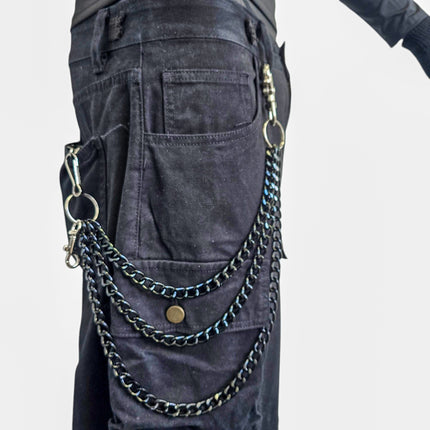 KC300BLK TRIPLE BLACK REGULAR ALUMINUM CHIAIN KEY CHAIN 24"
