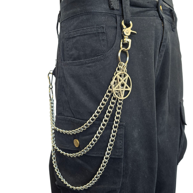 KC300REG-PENTA  REGULAR STEEL CHIAIN PENTAGRAM KEY CHAIN 24"