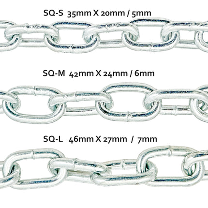FCK935-RN RAINBOW   LARGE JUMBO LOCK JUMBO CHAIN NECKLACE