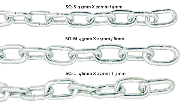 KCSQS-2 HOOKS  5MM HEAVY SQUARE  KEY CHAIN KEY RING 2 HOOKS