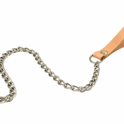 LEASH112BEIGE SADDLE LEATHER LEASH