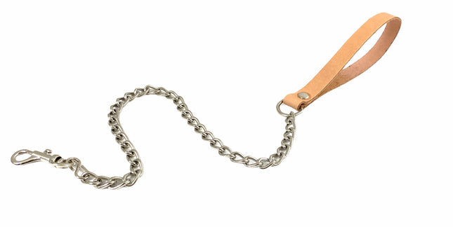 LEASH112BEIGE SADDLE LEATHER LEASH