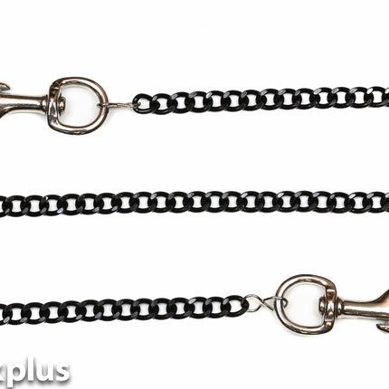 LEASH-BLK BLACK CHAIN BOTH SIDE TRIGGER CLASP LEASH