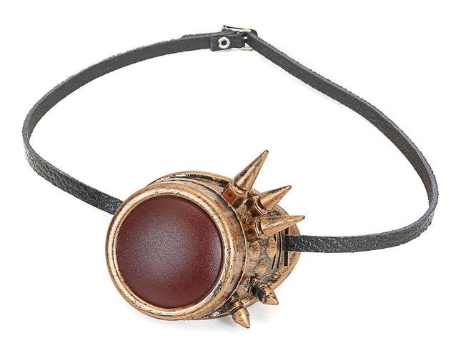 MC106 LEATHER CAP SPIKED MONOCLE
