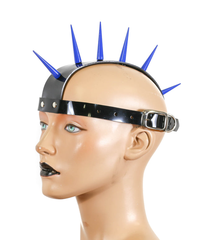 MH102VN ASSORTED TALL SPIKE MOHAWK VINYL BLACK/CLEAR/WHITE