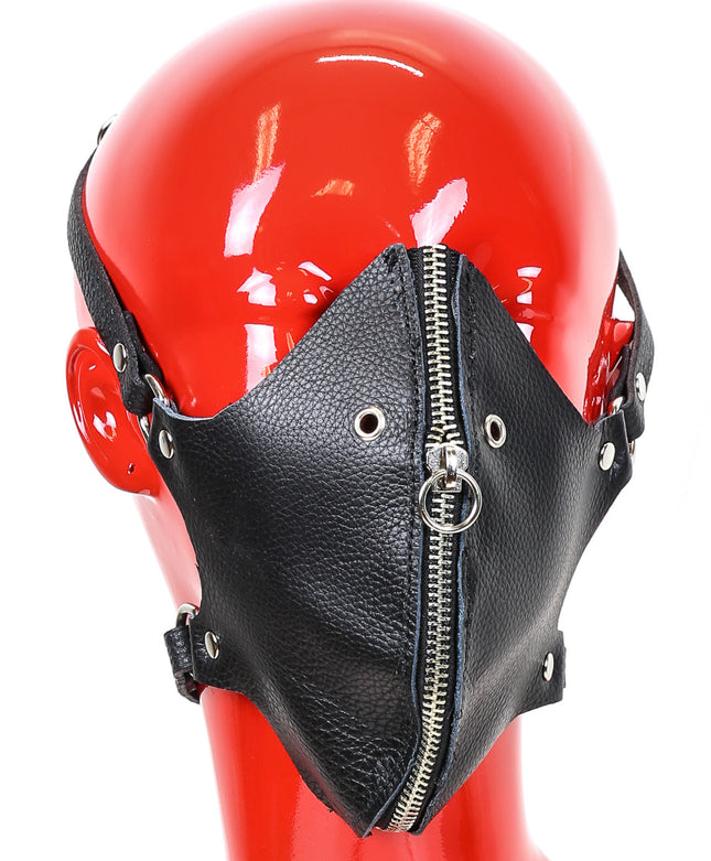 MK140 LEATHER ZIPPER MASK