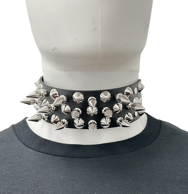 FCK546 1" SPIKE  LARGE CONICAL STUDDED 1 3/4"  CHOKER