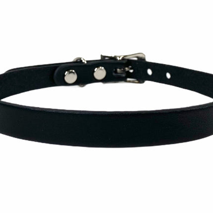 CK100 GENUINE LEATHER PLAIN CHOKER