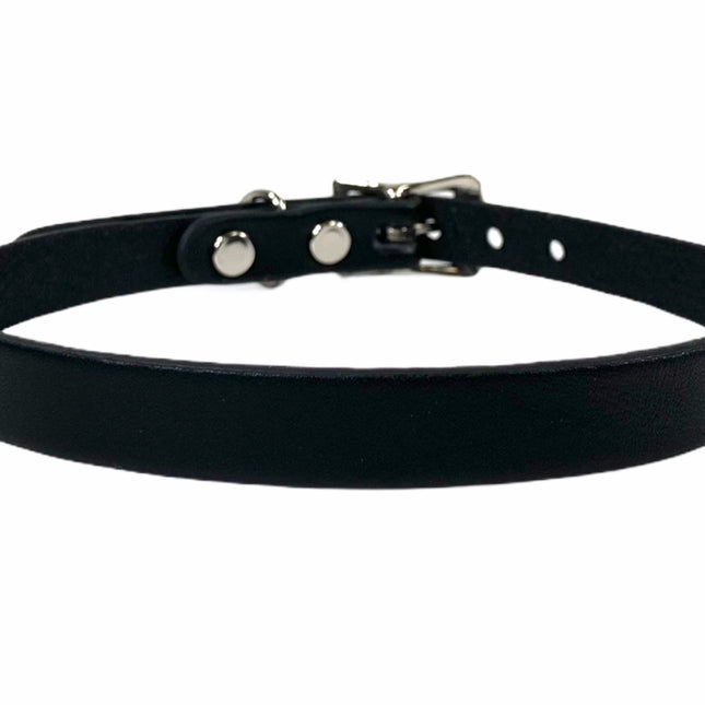 CK100 GENUINE LEATHER PLAIN CHOKER