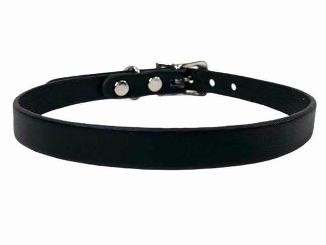 CK100 GENUINE LEATHER PLAIN CHOKER