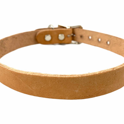 CK100 GENUINE LEATHER PLAIN CHOKER