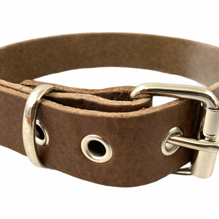 CK100 GENUINE LEATHER PLAIN CHOKER
