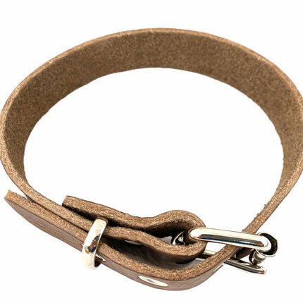 CK100 GENUINE LEATHER PLAIN CHOKER