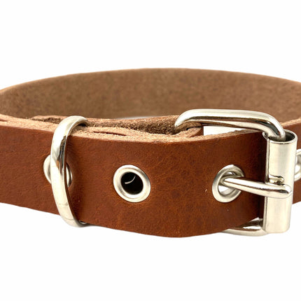 CK100 GENUINE LEATHER PLAIN CHOKER