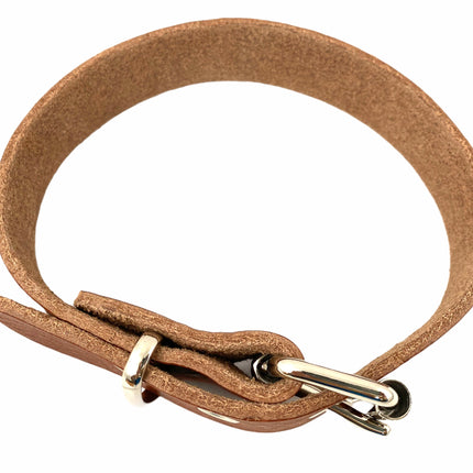CK100 GENUINE LEATHER PLAIN CHOKER