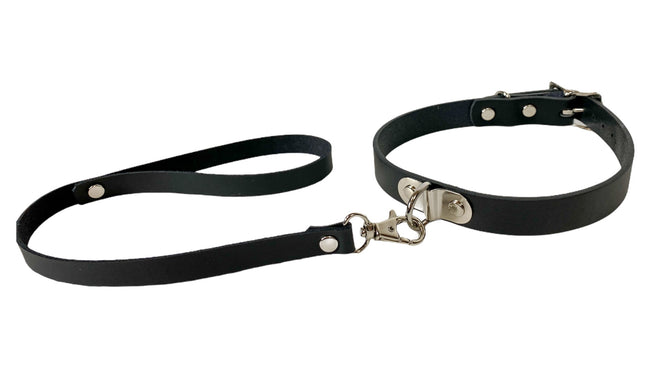 FC226  LEATHER LEASH COLLAR