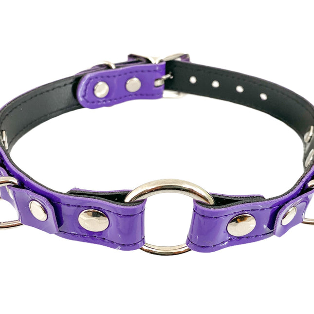 FC366 NEON COLORS HEART D RING CHOKER