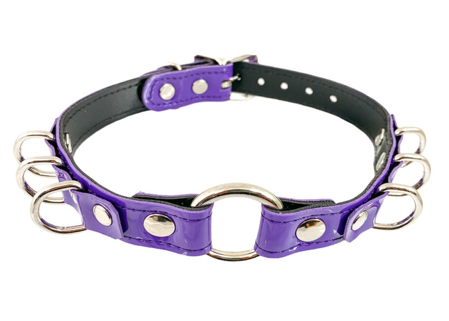 FC366 NEON COLORS HEART D RING CHOKER